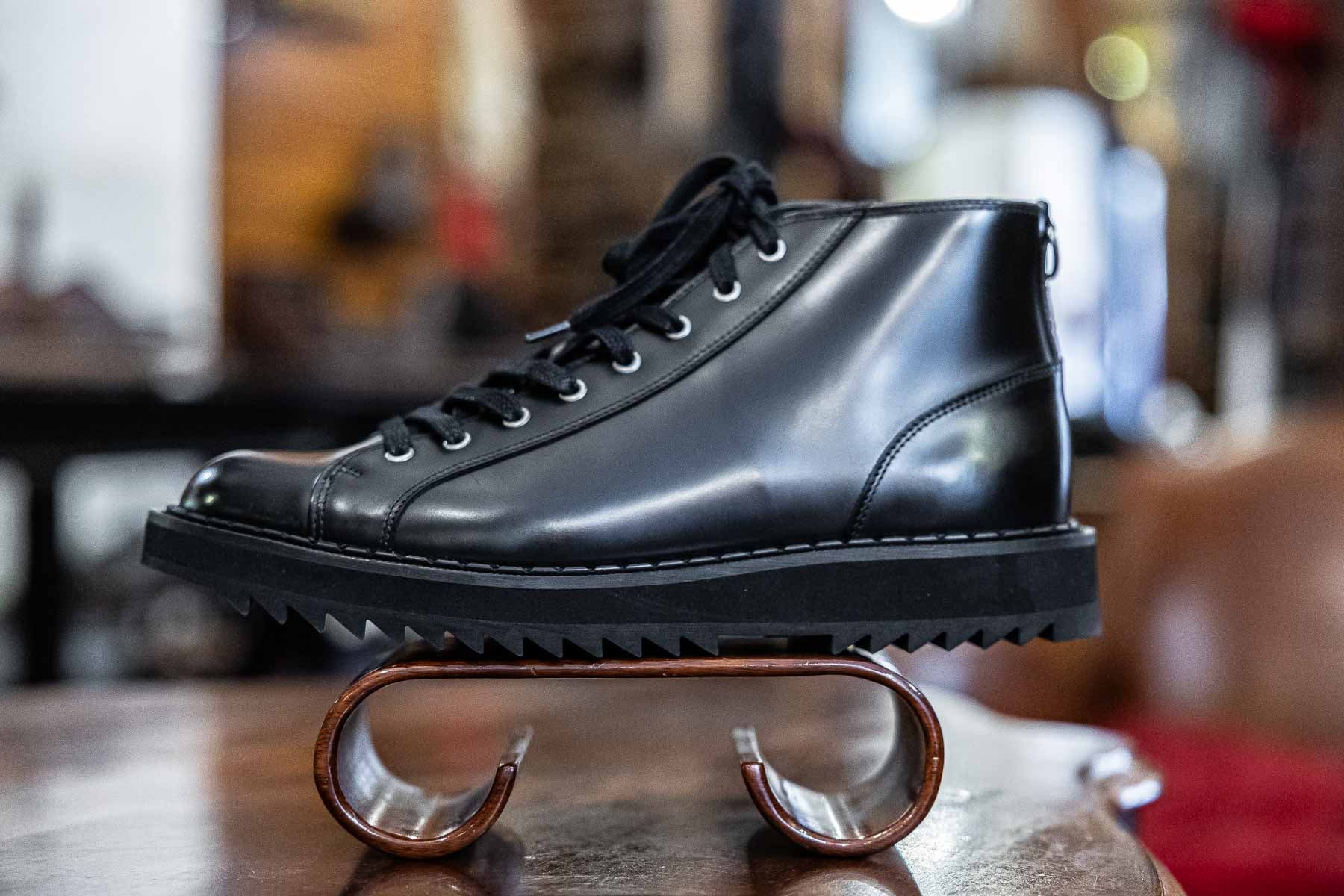George Cox - Boots Monkey fabriquée pour Fred Sperry noir à