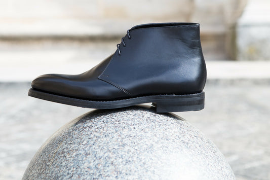 Loake - Boots en cuir noir semelle cousue goodyear