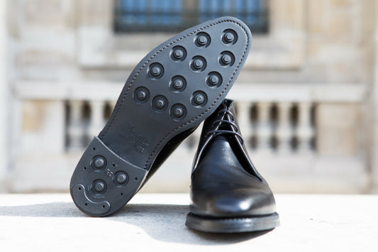 Loake - Boots en cuir noir semelle cousue goodyear