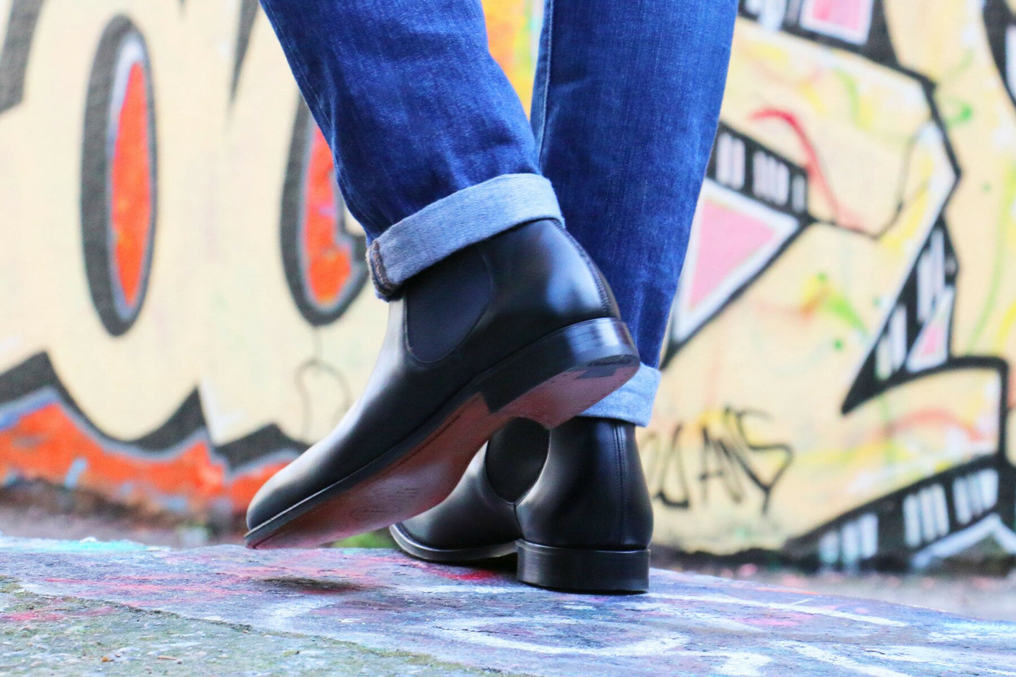 Church's - Chelsea boots cuir noir semelle cuir