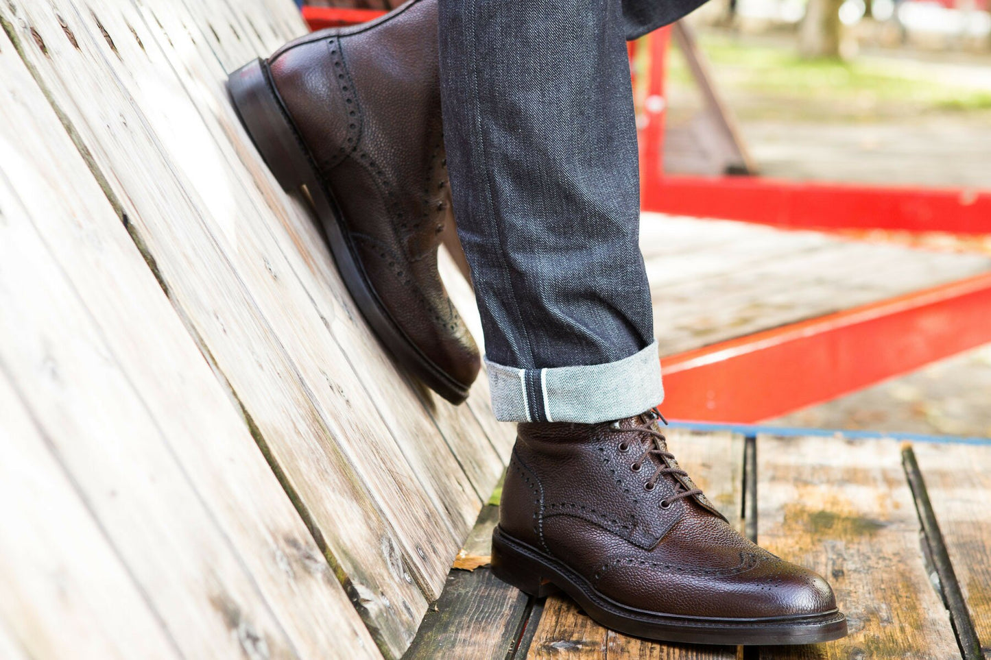 Crockett & Jones - Islay Boots Islay dark brown scotch grain semelle cousue goodyear