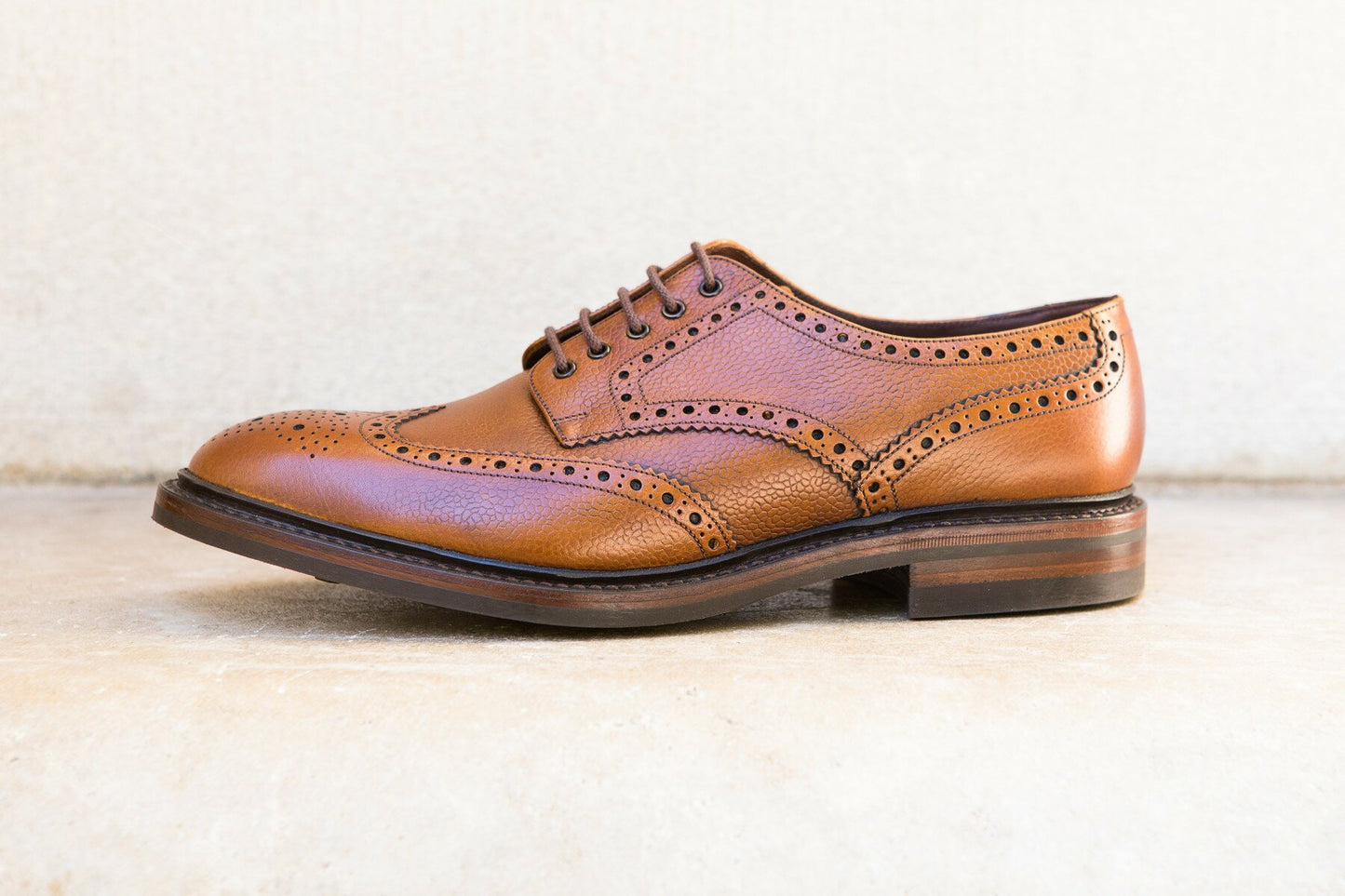 Loake - Derby marron mahogamy semelle cousue goodyear gomme