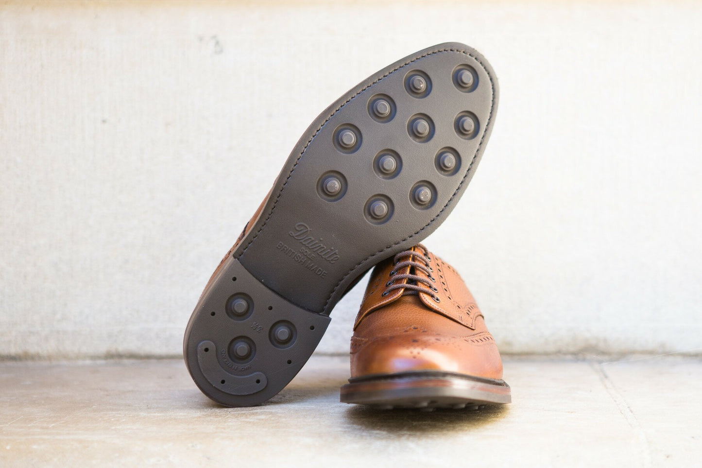 Loake - Derby marron mahogamy semelle cousue goodyear gomme