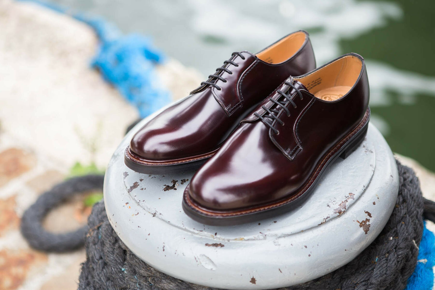 Church's - Derby cuir couleur burgundy cousue goodyear