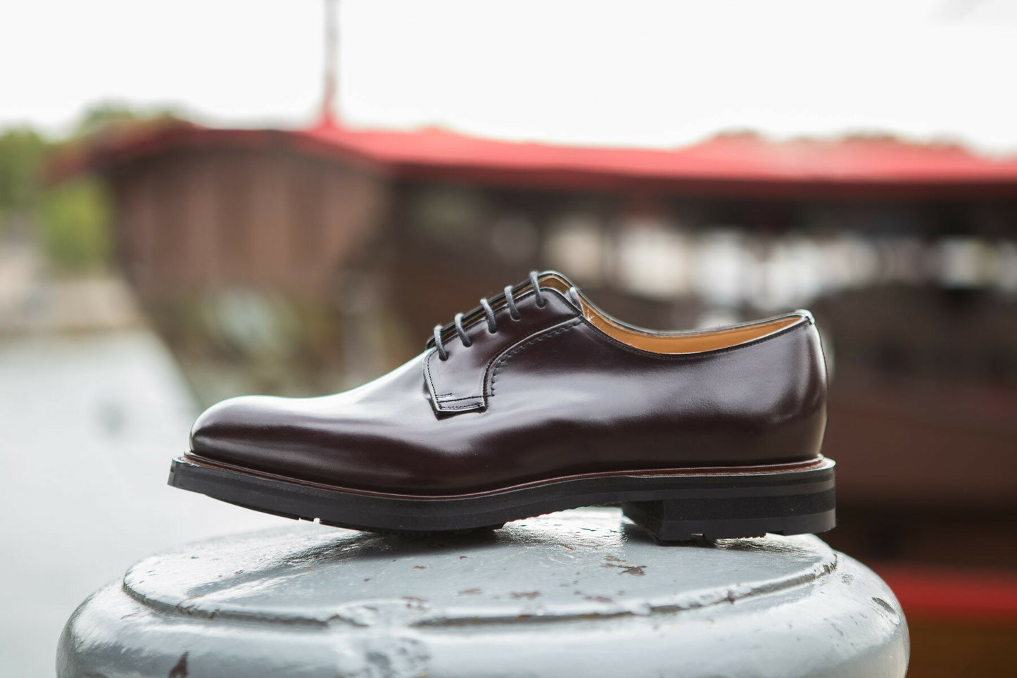 Church's - Derby cuir couleur burgundy cousue goodyear