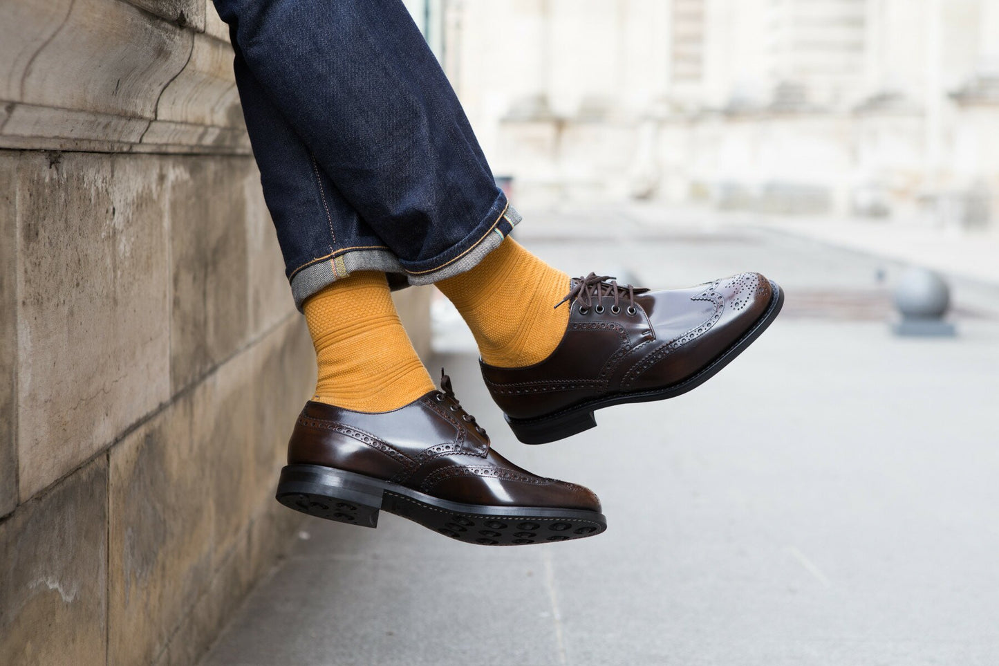 Church's - Derby en cuir couleur marron ebony semelle gomme cousue goodyear