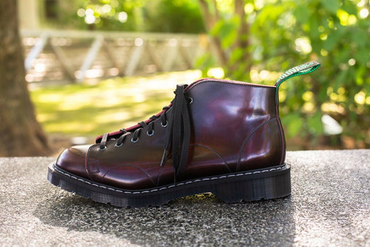 Solovair - Boots monkey burgundy rub off