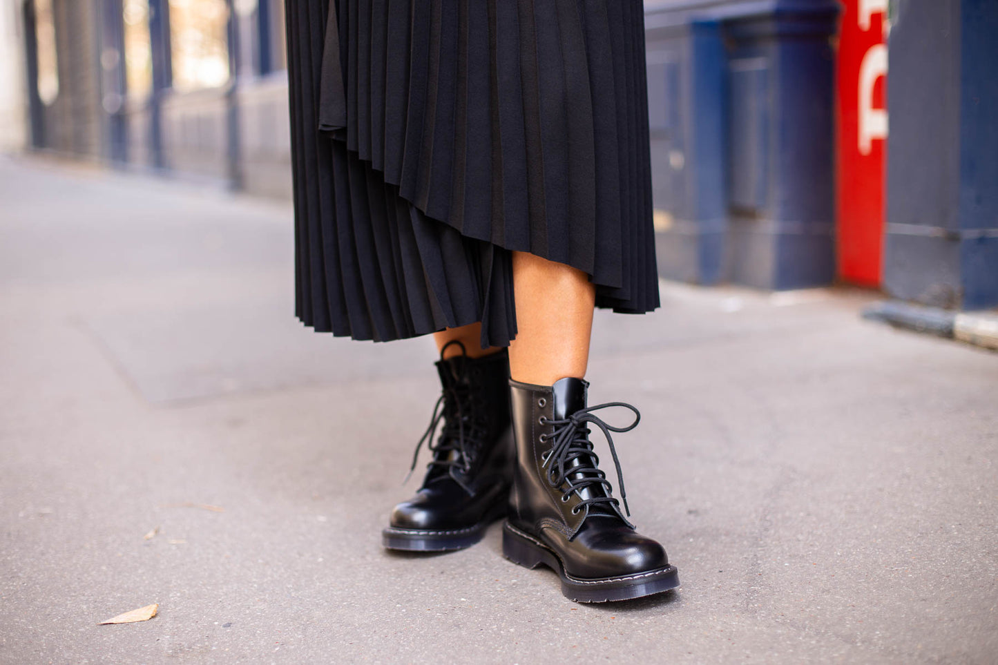 Derby Boot 8 Eye Black Hi-Shine