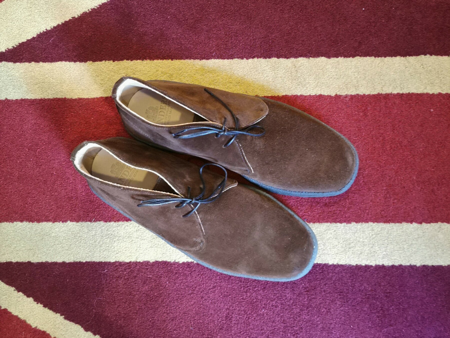 Sanders Luther Polo Daim Marron British Shoes