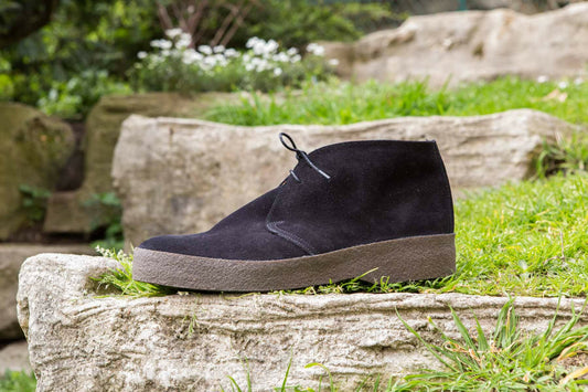 Sanders - Chukka boots daim noir semelle crêpe