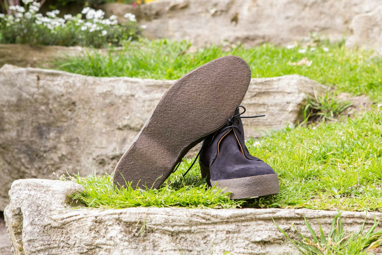 Sanders - Chukka boots daim noir semelle crêpe