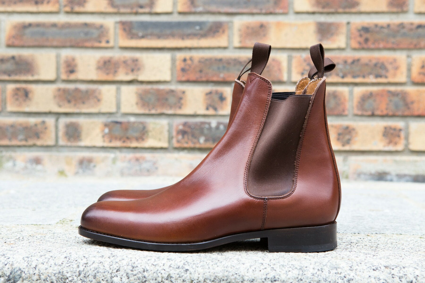 BRITISH SHOES - Boots chelsea couleur setter semelle cuir cousue