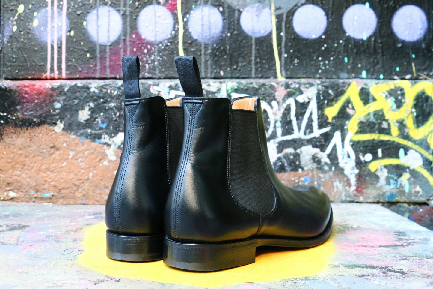 Church's - Chelsea boots cuir noir semelle cuir