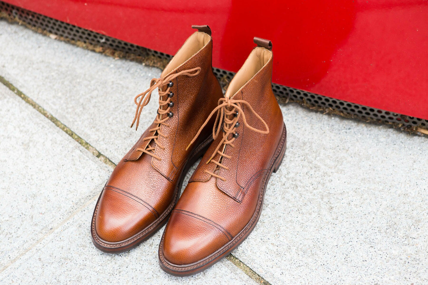 Crockett & Jones - Coniston Boots Iconique Coniston tan scotch grain semelle cousue goodyear