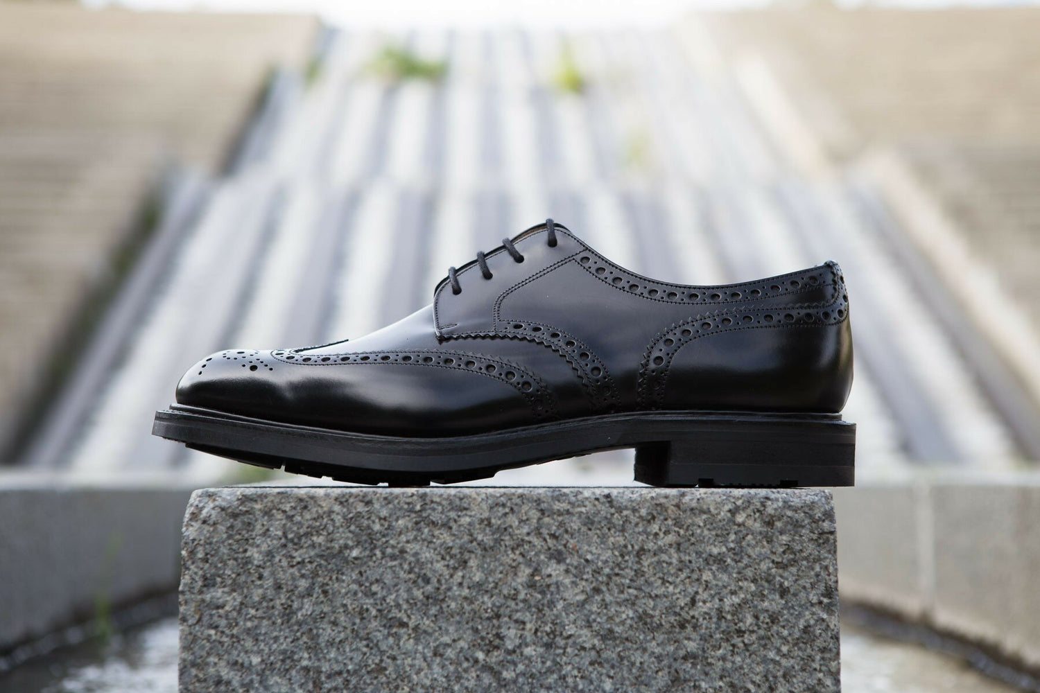 Church's - Derby brogue claverton noir polish binder semelle cousu goodyear gomme