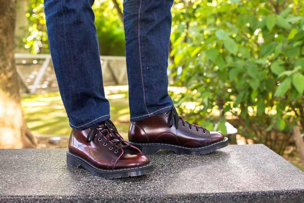 Solovair Boots Monkey Burgundy Rub Off Hi Shine Made In England solovair-boots-monkey-burgundy-rub-off-hi-shine-made-in-england