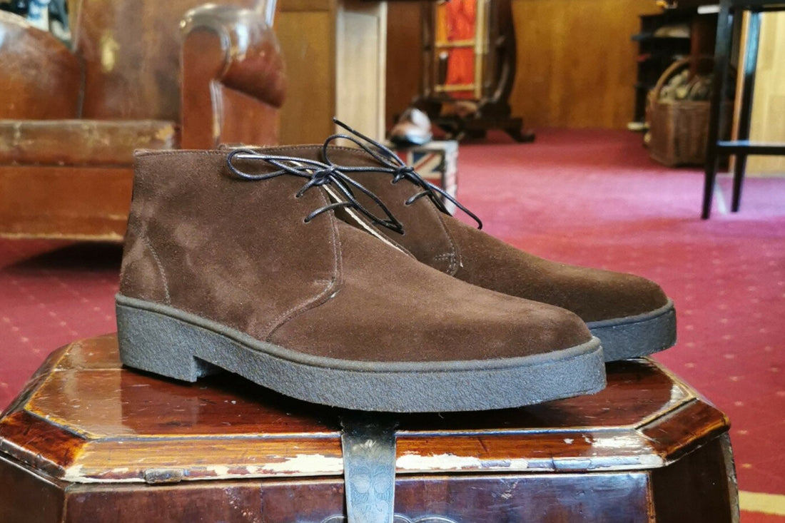 Sanders Chukka Boots Luther Polo crepe sole Made in UK British Shoes