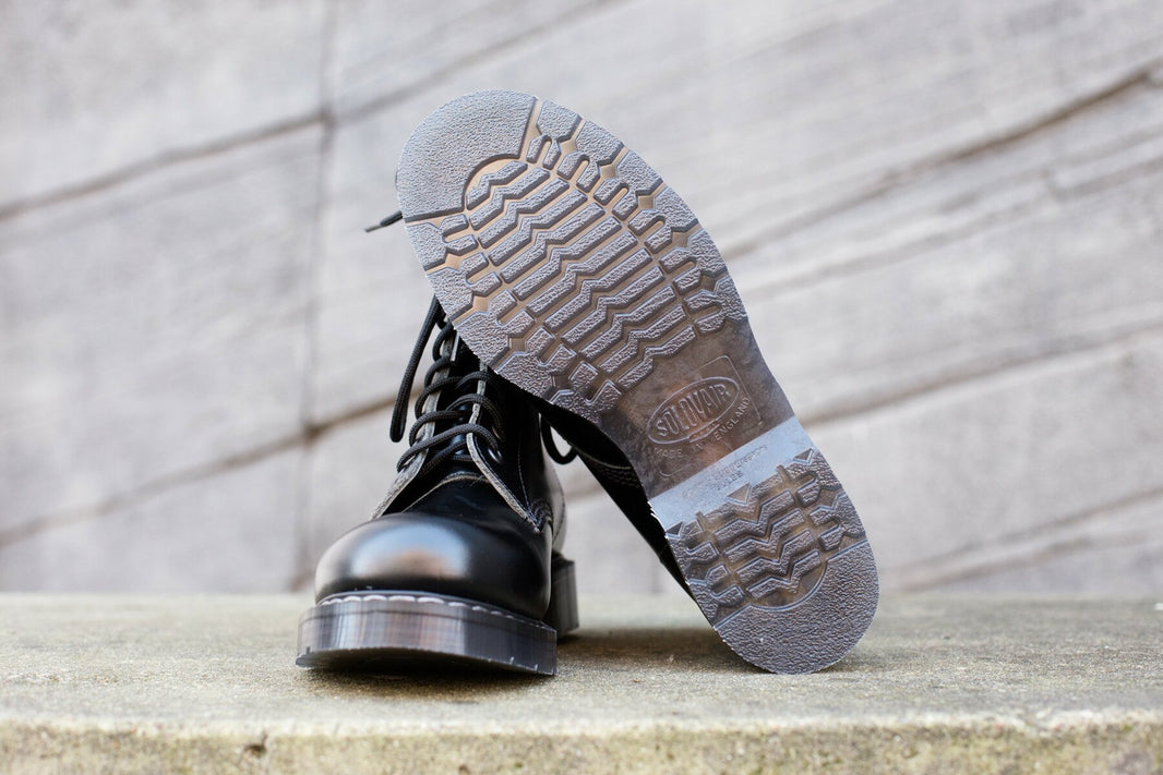 Bottes Solovair Noires Cuir UK 8 (US 9/EU 43) - Made In England - Neuf Sans Emballage